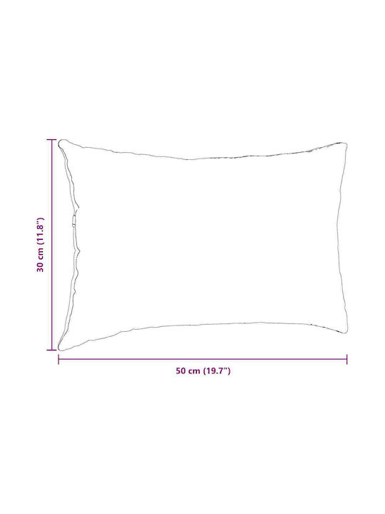 vidaXL Sofa-Kissen Light Gray 2Stück 30x50cm.