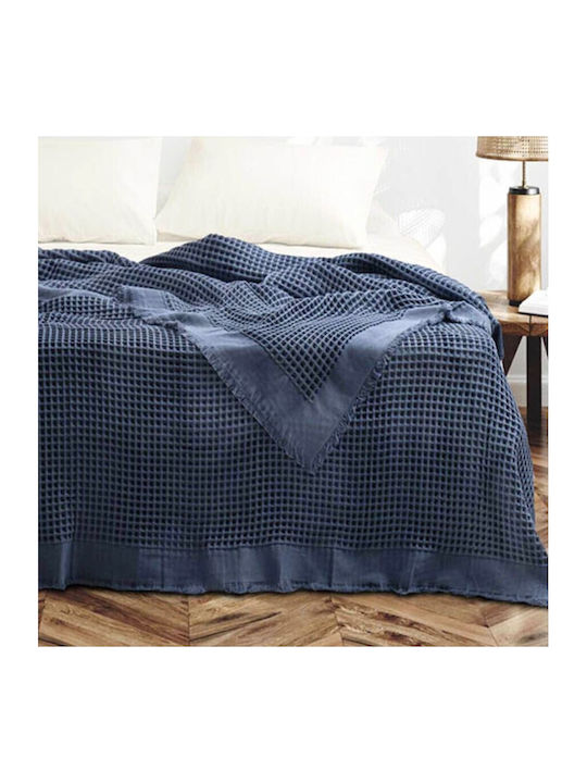 Majoli Bahar Optimus Cuvertură Extra-dublu Bumbac Albastru 240x260cm
