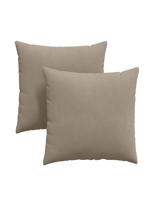 vidaXL Възглавница за диван Taupe 2бр 60x60см.