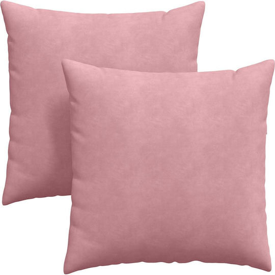 vidaXL Velvet Pink Sofa Cushion 60x60cm