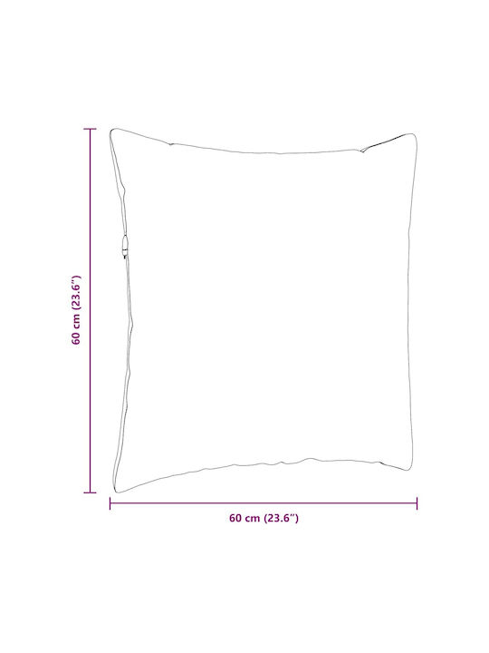 vidaXL Μαξιλάρι Καναπέ από Βελούδο Μπλε 60x60εκ.