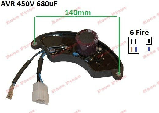 Avr Generator 5kw 7kw 450v 680uf 6 Fire Plastic