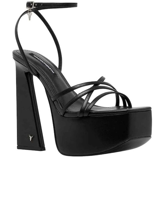 Windsor Smith Babygirl 0112000814 Leder Sandalen Schwarz