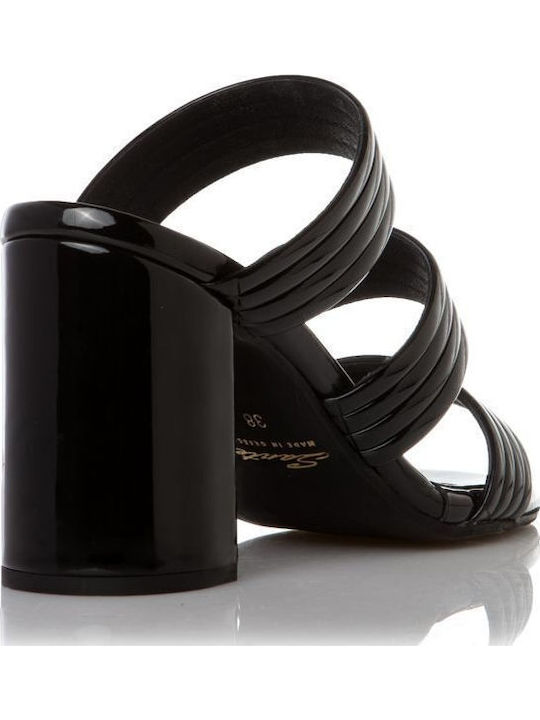 Sandals from Patent Leather Black