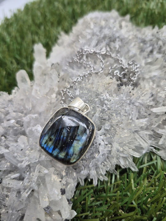 Halskette Lapis Lazuli – Halbedelstein Perlen Stahlkette