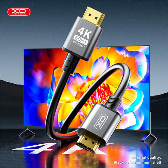 XO HDMI 2.0 Premium High Speed 4K 60Hz HDR Cable HDMI Male - HDMI Male 5m Black