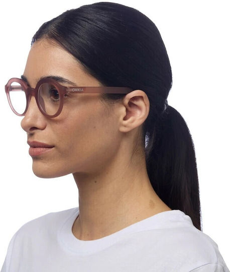 Okkia Ochelari de citit +3.00 în culoarea Roz OK041RO-300-370624