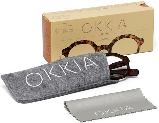 Okkia Reading Glasses +3.00 in Brown color OK041CH-300-370593