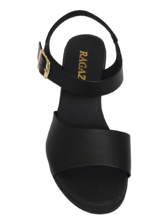 Leather Sandals Black