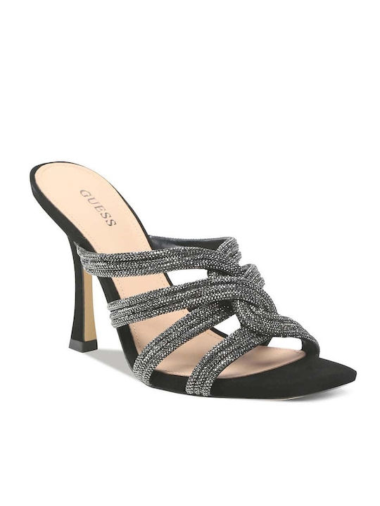 Πέδιλα με Στρας Silver/Black