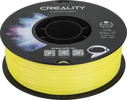 Creality3D ABS 3D Printer Filament 1.75mm Κίτρινο 1kg 1τμχ (Spool)
