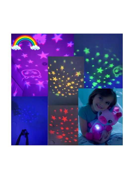 H&S Collection LED Kinderprojektorlampe mit Sternenprojektion