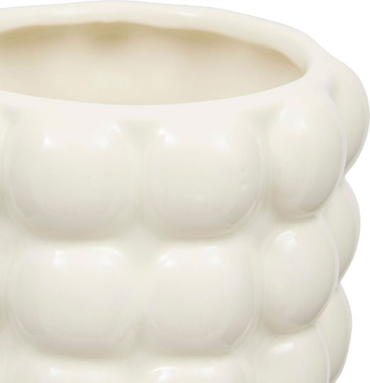 Vază Decorativă Ceramică Ecru 10.5x10.5x23cm 1buc