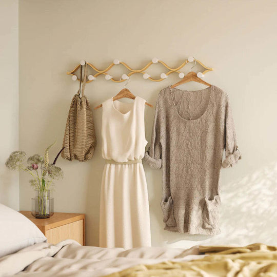 Umbra Wall Hanger Wooden 6 Hooks White 51x15x6cm