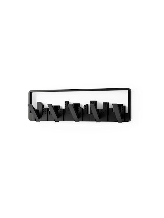 Umbra Wall Hanger Skyline Plastic 5 Hooks Black 50x3x15cm