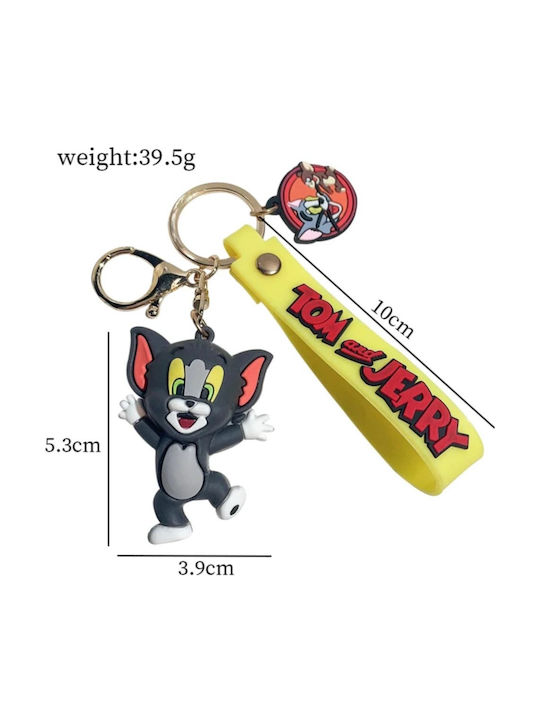 Tom Jerry Keychain Tom Yellow Grey Molfs