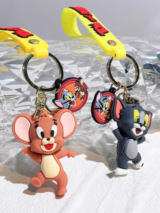 Tom Jerry Keychain Tom Yellow Grey Molfs