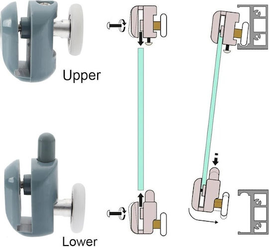 Cabin Shower Roller 23mm Hs001 Upper