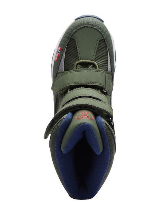 Kids Snow Boots with Velcro Green