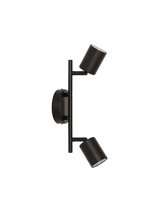 Doppel Spot mit Fassung GU10 in Schwarz Farbe