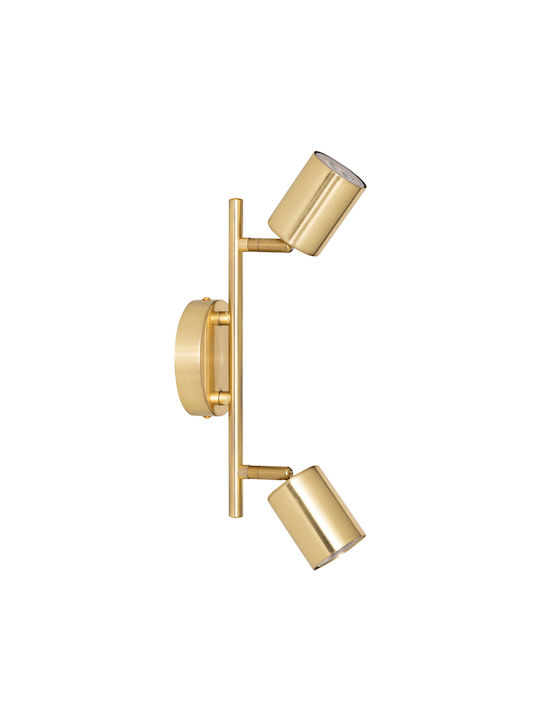 Doppel Spot mit Fassung GU10 in Gold Farbe