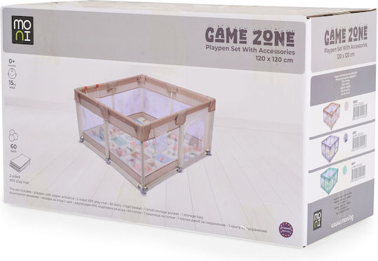 Moni Gamezone Playpen with Mattress Green 120x120cm
