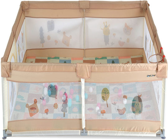 Cangaroo Park mit Matratze Beige 120x120cm