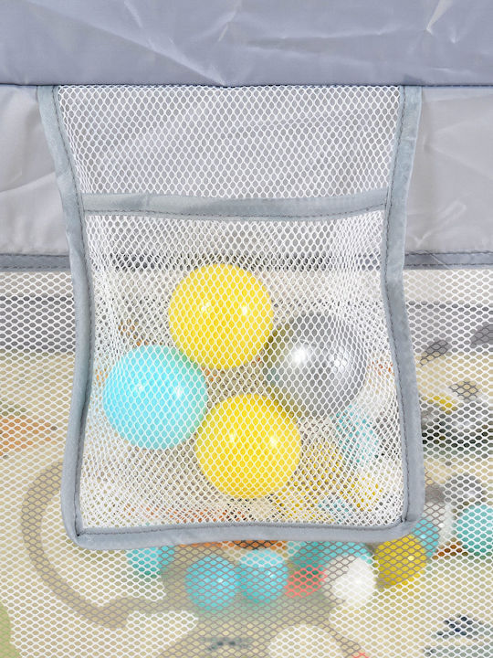 Cangaroo Parc cu Saltea Gri 120x120cm