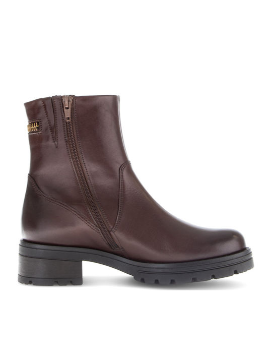 Leder Stiefeletten Damen Braun