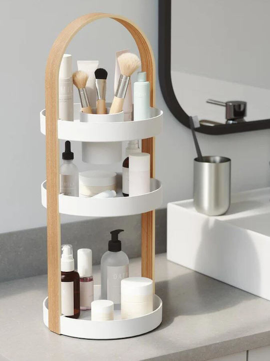 Umbra Bellwood Cosmetics Organization Stand With Levels White 50x20x20cm