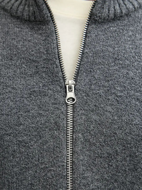 D.k Langarm Pullover Grau