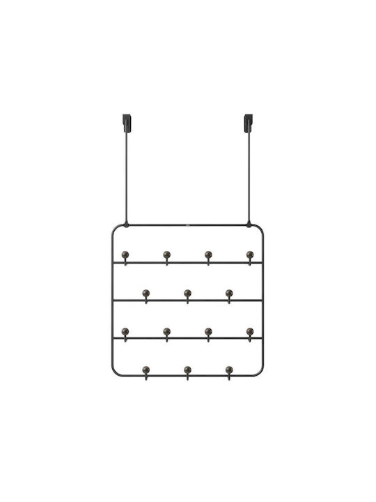Umbra Wall Hanger Estique Wooden 14 Hooks Black 36x11cm