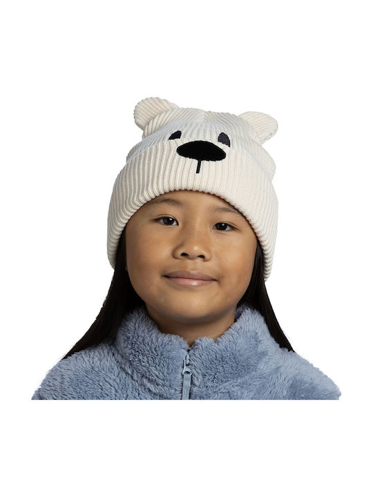Kids Beanie Knitted Beige
