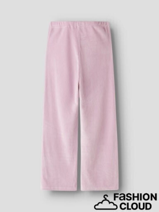 Pantalon Larg din Catifea pentru Copii Lilac