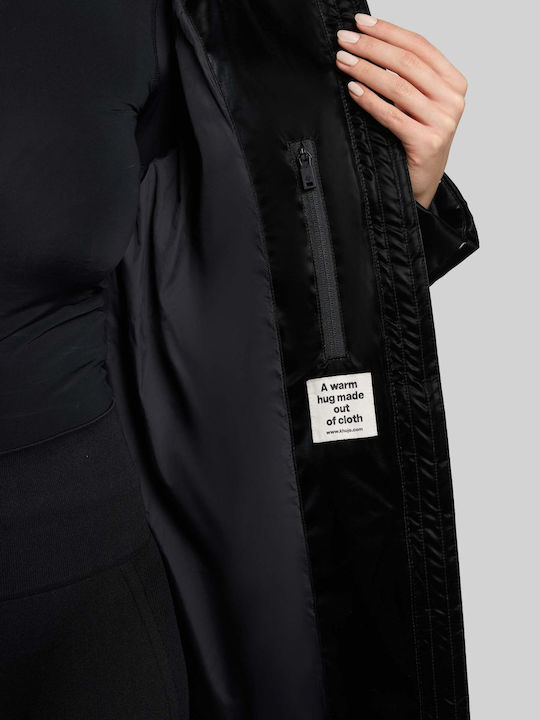 Women's Lifestyle Jacket for Spring or Autumn Shiny Black