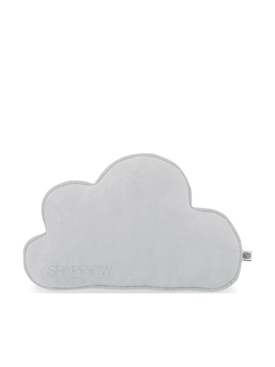Sparrow Kids Decorative Pillow Gray Cloud Pillow Light Grey 40x27cm