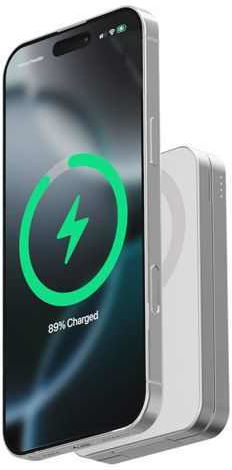 LinQ 3in1 MagSafe Power Bank 8000mAh 20W mit USB-C Ausgangsanschlüsse Graues