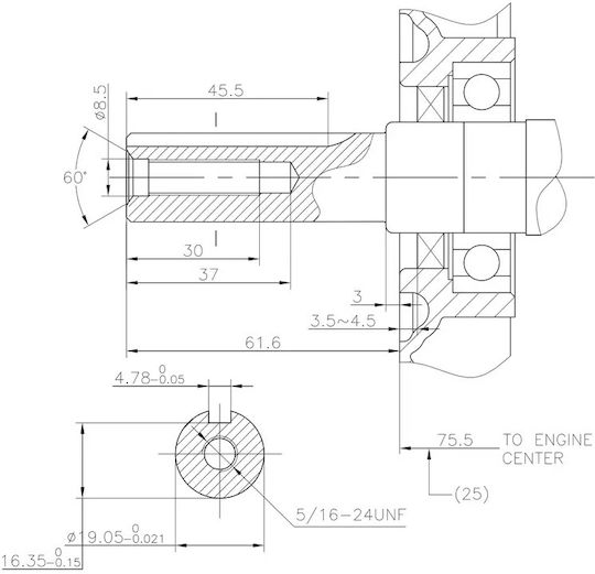 Loncin 196cc 6.5hp Maximă Rotații 3600rpm Ax Orizontal (Rezervor 3.6lt)