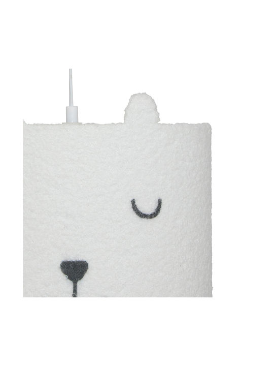 Kids Plastic / Fabric / Metallic Single Ceiling Light E27 White 25W 28x28cm