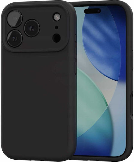 Spacecase Silicone Umschlag Rückseite Silikon Schwarz (iPhone 17 Pro)