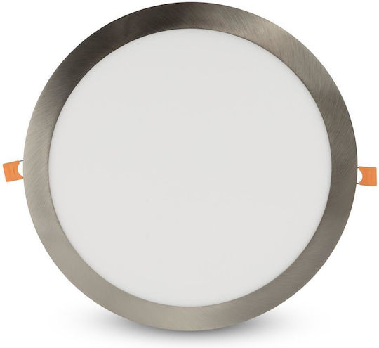 Avide Στρογγυλό Χωνευτό LED Panel 24W με Φυσικό Λευκό Φως 4000K