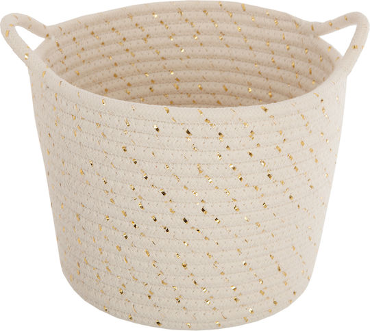 Storage Basket Fabric Gold 3pcs
