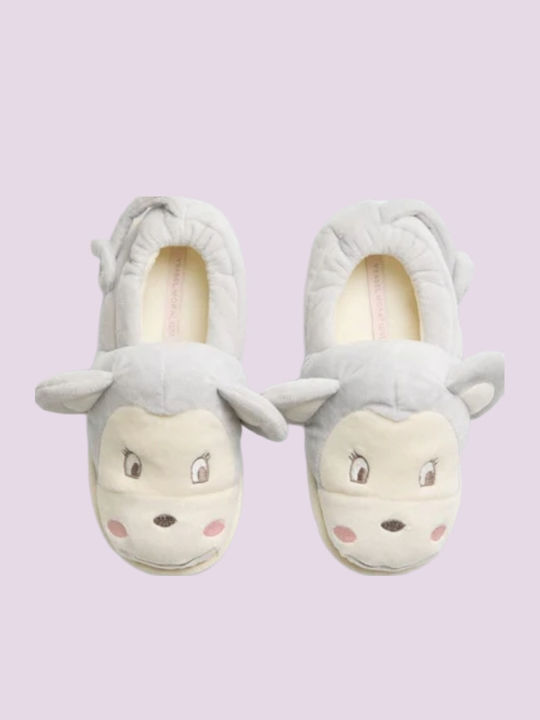 Closed Women's Slippers Gray