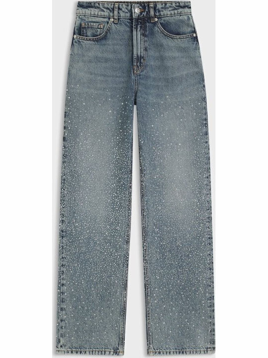 Women's Jean Trousers in Straight Line Blue