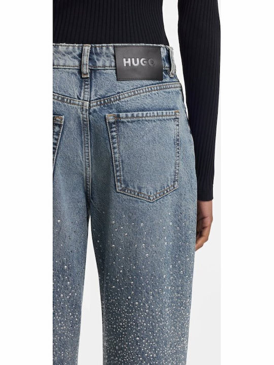 Women's Jean Trousers in Straight Line Blue