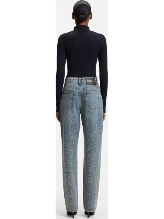 Women's Jean Trousers in Straight Line Blue