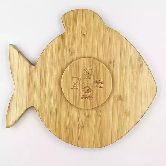 Pandaboo Baby Food Plate made of Bamboo Orange