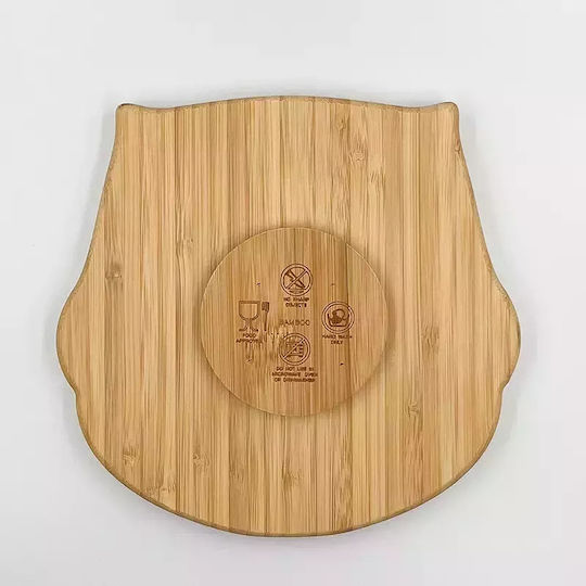 Pandaboo Baby Food Plate made of Bamboo Purple