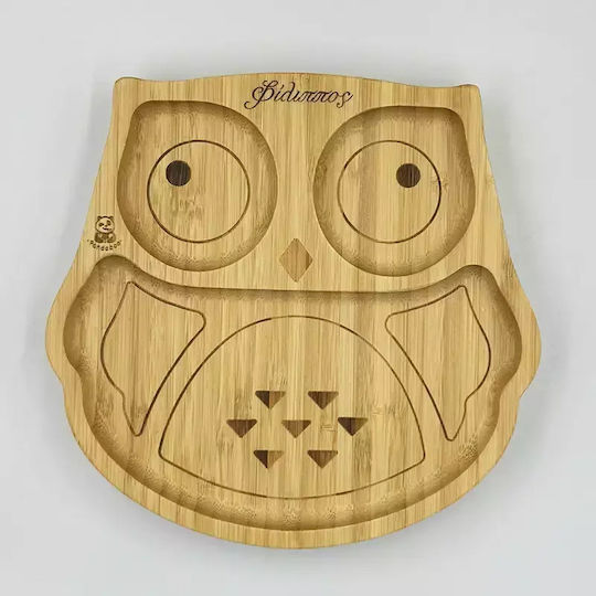 Pandaboo Baby Food Plate made of Bamboo Purple