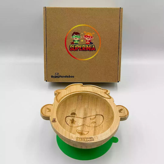 Pandaboo Παιδικό Μπωλ Φαγητού από Bamboo Γαλάζιο